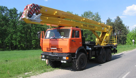 Автовышка (Автогидроподъемник) ПМС 328-02 на шасси КАМАЗ-43114 (6х6)